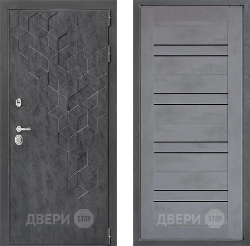 Входная металлическая Дверь Дверной континент ДК-3/713 ФЛ-49 Бетон серый в Звенигород
