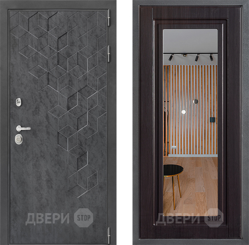 Дверь Дверной континент ДК-3/713 ФЛЗ Зеркало Венге в Звенигород