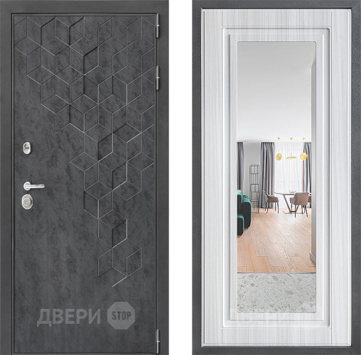 Дверь Дверной континент ДК-3/713 ФЛЗ Зеркало Сандал белый в Звенигород