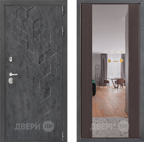 Дверь Дверной континент ДК-3/713 ФЛЗ-1 Зеркало Венге в Звенигород