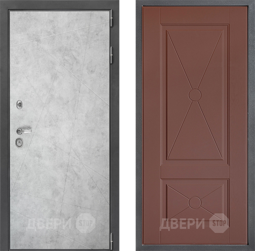 Входная металлическая Дверь Дверной континент ДК-3/743 ФЛ-617 Ясень шоколадный в Звенигород