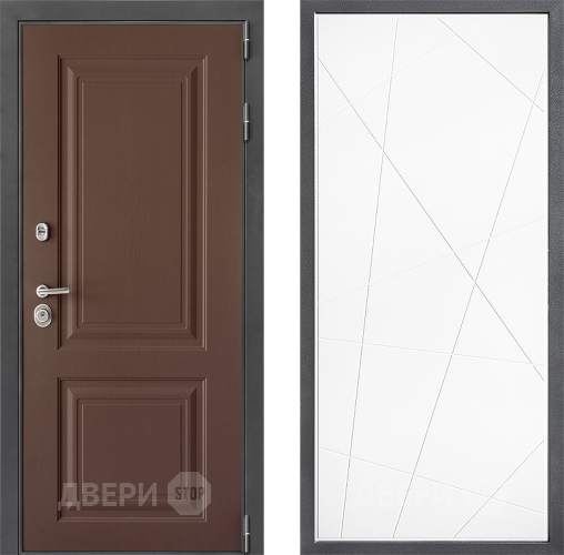Входная металлическая Дверь Дверной континент ДК-3/729 ФЛ-655 Белый софт в Звенигород