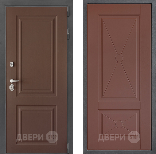 Входная металлическая Дверь Дверной континент ДК-3/729 ФЛ-617 Ясень шоколадный в Звенигород
