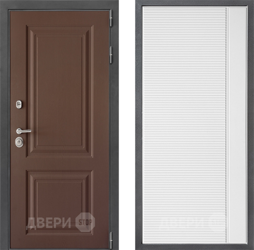 Входная металлическая Дверь Дверной континент ДК-3/729 ФЛ-757 Белое Стекло Софт милк в Звенигород