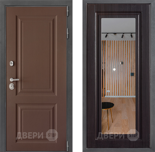 Входная металлическая Дверь Дверной континент ДК-3/729 ФЛЗ Зеркало Венге в Звенигород
