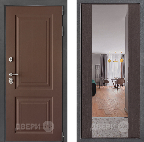 Дверь Дверной континент ДК-3/729 ФЛЗ-1 Зеркало Венге в Звенигород