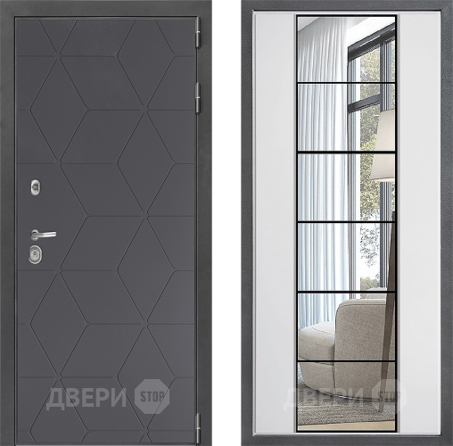 Дверь Дверной континент ДК-3/744 ФЛЗ-2 Зеркало Белый софт в Звенигород