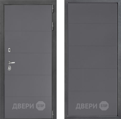 Входная металлическая Дверь Дверной континент ДК-3/649 ФЛ-649 Графит софт в Звенигород