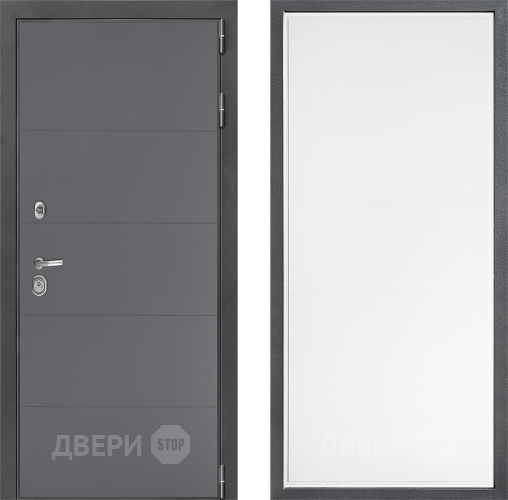 Входная металлическая Дверь Дверной континент ДК-3/649 ФЛ-649 Белый софт в Звенигород