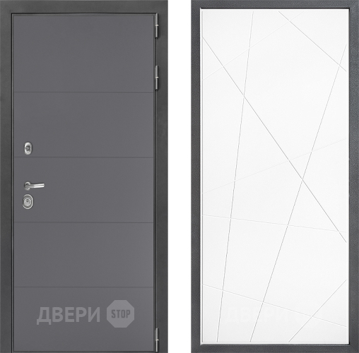 Входная металлическая Дверь Дверной континент ДК-3/649 ФЛ-655 Белый софт в Звенигород