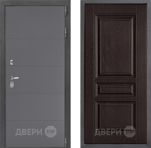 Входная металлическая Дверь Дверной континент ДК-3/649 ФЛ-243 Дуб шоколадный в Звенигород