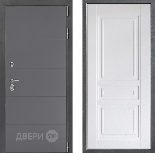Входная металлическая Дверь Дверной континент ДК-3/649 ФЛ-243 Альберо Браш серебро в Звенигород