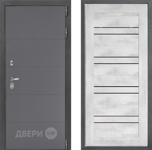 Входная металлическая Дверь Дверной континент ДК-3/649 ФЛ-49 Бетон снежный в Звенигород