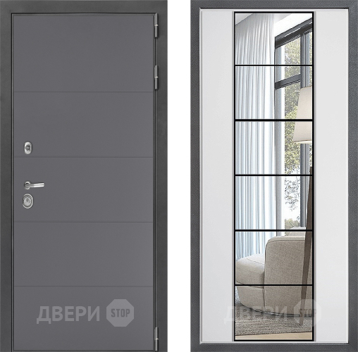 Дверь Дверной континент ДК-3/649 ФЛЗ-2 Зеркало Белый софт в Звенигород
