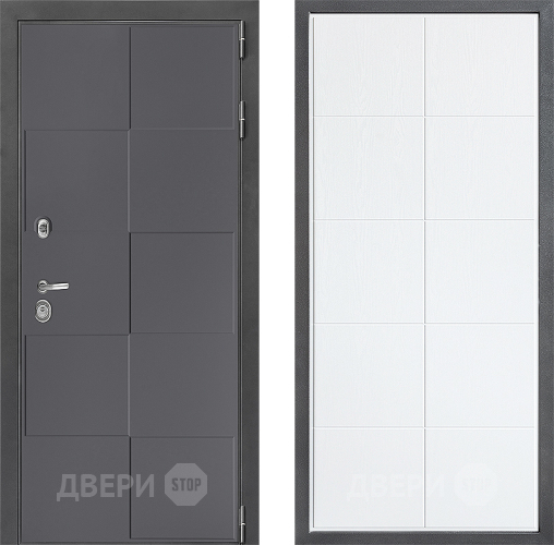 Входная металлическая Дверь Дверной континент ДК-3/606 ФЛ-Кватро Белое дерево в Звенигород