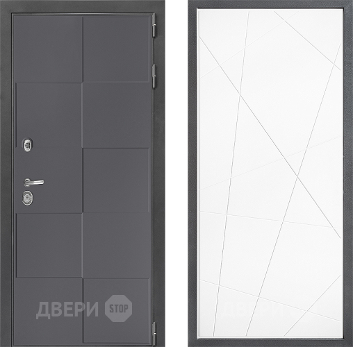 Входная металлическая Дверь Дверной континент ДК-3/606 ФЛ-655 Белый софт в Звенигород