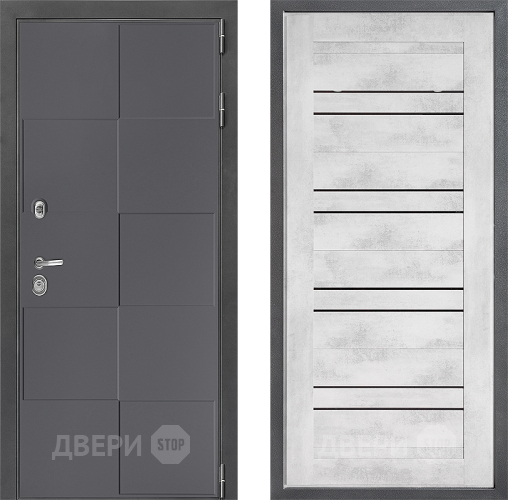 Входная металлическая Дверь Дверной континент ДК-3/606 ФЛ-49 Бетон снежный в Звенигород