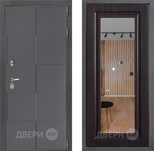 Входная металлическая Дверь Дверной континент ДК-3/606 ФЛЗ Зеркало Венге в Звенигород