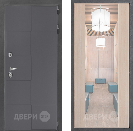Дверь Дверной континент ДК-3/606 ФЛЗ-1 Зеркало Капучино в Звенигород