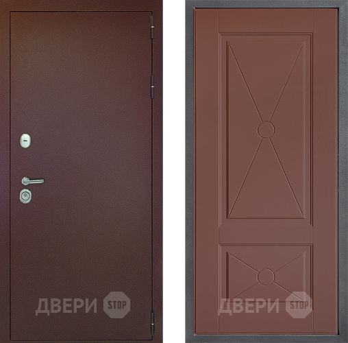 Дверь Дверной континент Рубикон Медь Дизайн ФЛ-617 Ясень шоколадный в Звенигород