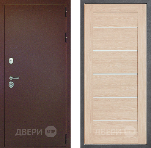 Входная металлическая Дверь Дверной континент Рубикон Медь Дизайн ФЛ-46 Капучино в Звенигород