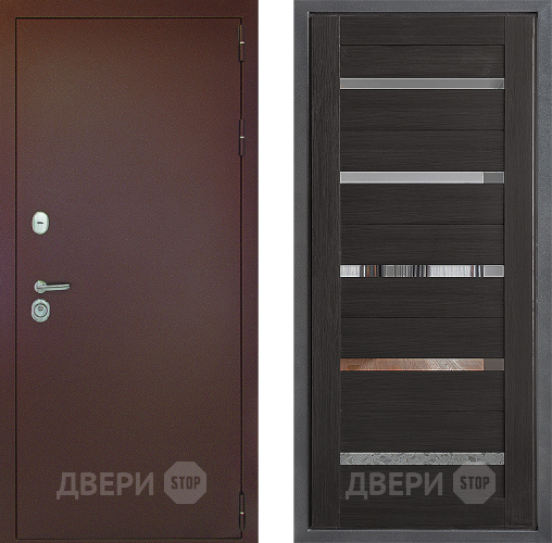 Дверь Дверной континент Рубикон Медь Дизайн ФЛ-47 Венге в Звенигород
