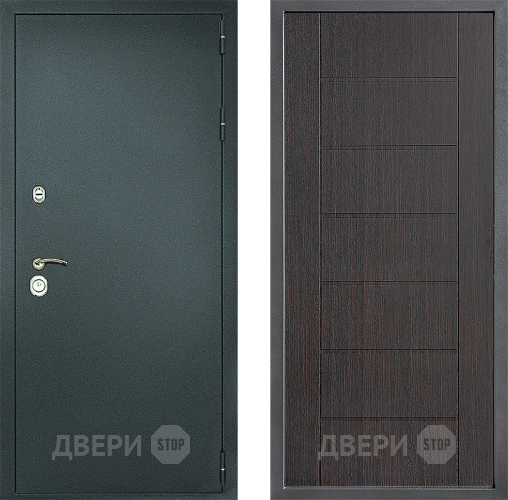 Входная металлическая Дверь Дверной континент Рубикон Серебро Дизайн ФЛ-Лайн Венге в Звенигород