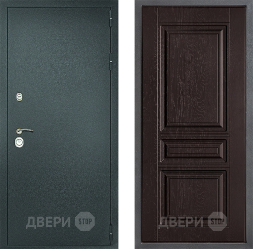 Дверь Дверной континент Рубикон Серебро Дизайн ФЛ-243 Дуб шоколадный в Звенигород