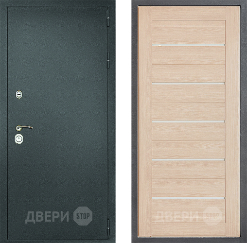 Входная металлическая Дверь Дверной континент Рубикон Серебро Дизайн ФЛ-46 Капучино в Звенигород
