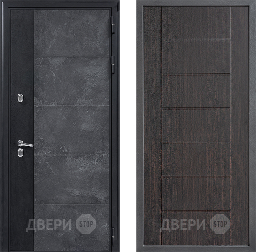 Входная металлическая Дверь Дверной континент ДК-15 Бетон ТЕРМО ФЛ-Лайн Венге в Звенигород