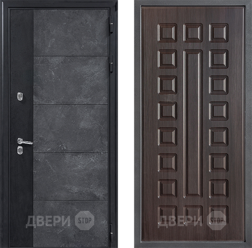 Входная металлическая Дверь Дверной континент ДК-15 Бетон ТЕРМО ФЛ-183 Венге в Звенигород
