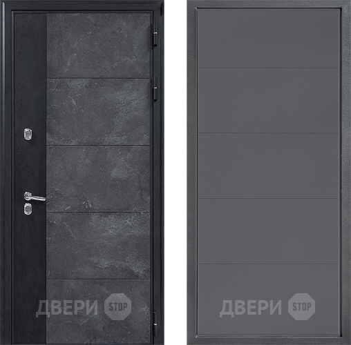 Входная металлическая Дверь Дверной континент ДК-15 Бетон ТЕРМО ФЛ-649 Графит софт в Звенигород