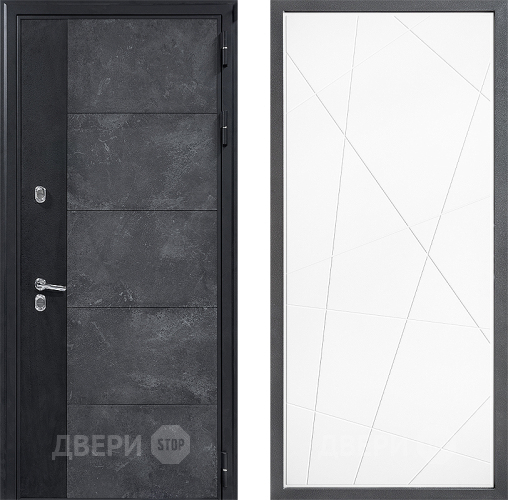 Дверь Дверной континент ДК-15 Бетон ТЕРМО ФЛ-655 Белый софт в Звенигород