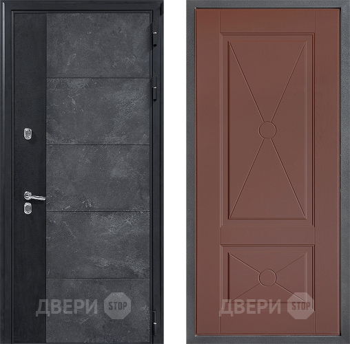 Дверь Дверной континент ДК-15 Бетон ТЕРМО ФЛ-617 Ясень шоколадный в Звенигород