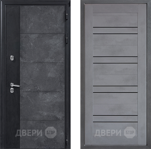 Дверь Дверной континент ДК-15 Бетон ТЕРМО ФЛ-49 Бетон серый в Звенигород