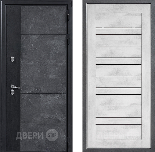 Входная металлическая Дверь Дверной континент ДК-15 Бетон ТЕРМО ФЛ-49 Бетон снежный в Звенигород