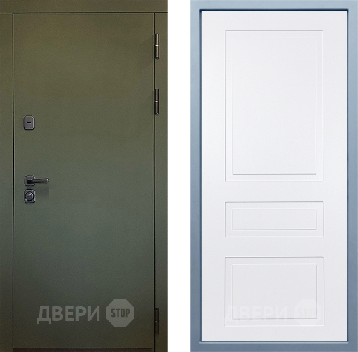Входная металлическая Дверь Дива МД-61 Н-13 Белый в Звенигород