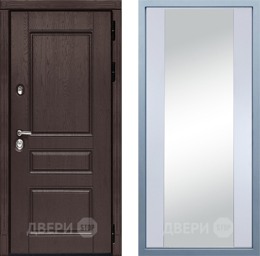 Входная металлическая Дверь Дива МД-90 Д-15 Зеркало Белый в Звенигород