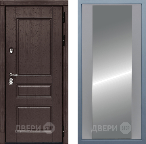Входная металлическая Дверь Дива МД-90 Д-15 Зеркало Силк Маус в Звенигород