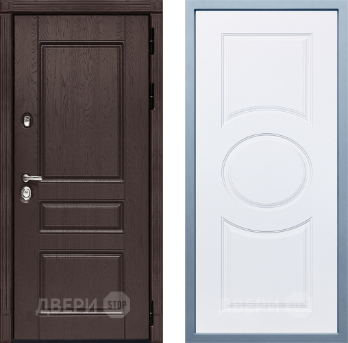 Входная металлическая Дверь Дива МД-90 Д-8 Белый в Звенигород