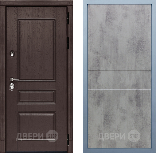 Входная металлическая Дверь Дива МД-90 М-1 Бетон темный в Звенигород