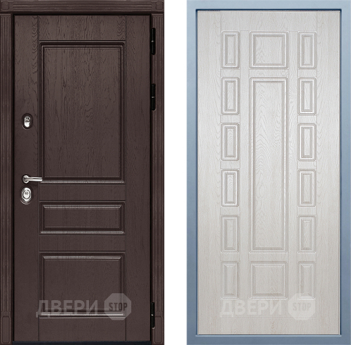 Входная металлическая Дверь Дива МД-90 М-2 Дуб филадельфия крем в Звенигород