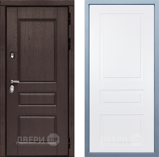 Входная металлическая Дверь Дива МД-90 Н-13 Белый в Звенигород