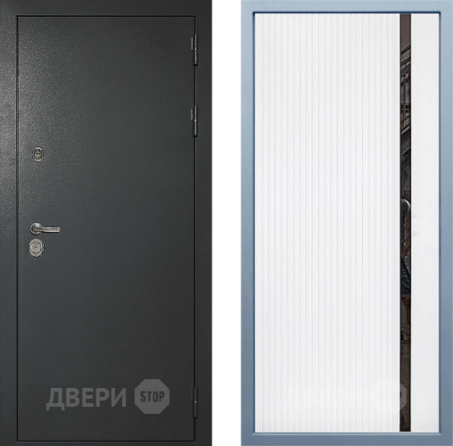 Входная металлическая Дверь Дива МД-40 Титан МХ-46 Белый матовый в Звенигород