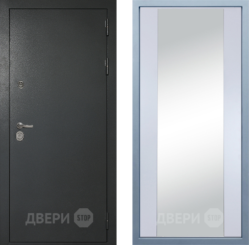Дверь Дива МД-40 Титан Д-15 Зеркало Белый в Звенигород