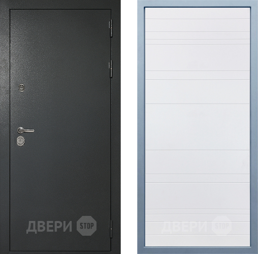 Входная металлическая Дверь Дива МД-40 Титан Д-5 Белый в Звенигород