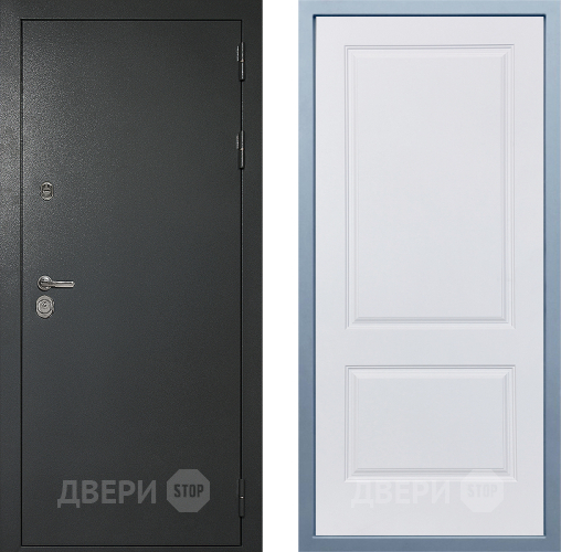 Входная металлическая Дверь Дива МД-40 Титан Д-7 Белый в Звенигород