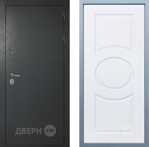 Входная металлическая Дверь Дива МД-40 Титан Д-8 Белый в Звенигород