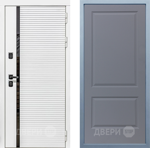 Входная металлическая Дверь Дива МХ-45 Белая STR Д-7 Силк Маус в Звенигород