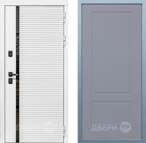 Входная металлическая Дверь Дива МХ-45 Белая STR Н-7 Силк Маус в Звенигород
